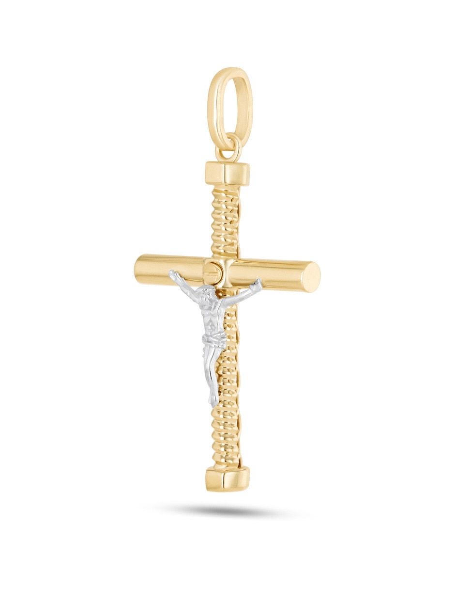 Dije de crucifijo joyerías bizzarro sin colección de oro amarillo 14 k