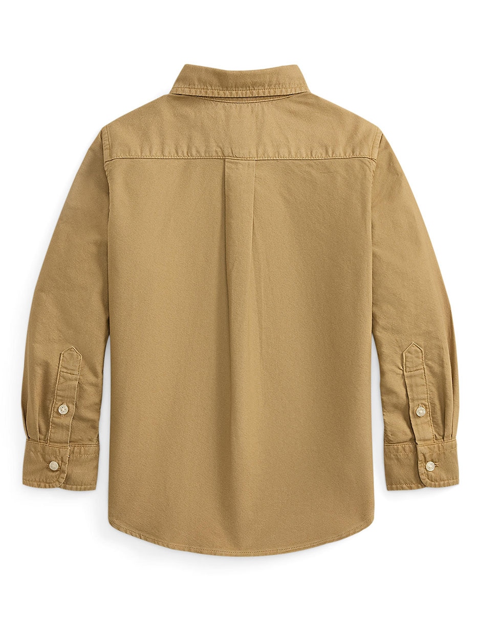 Camisa casual de algodón manga larga para niño 2