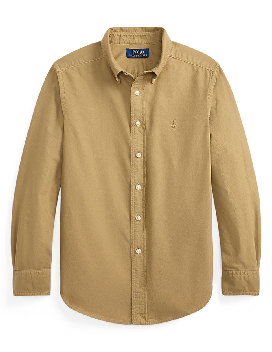 Camisa casual de algodón manga larga para niño