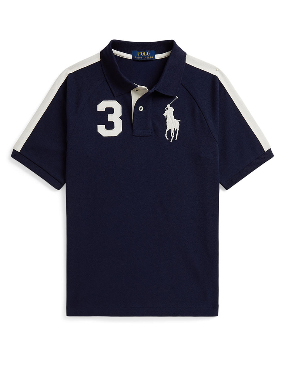 Playera tipo Polo de algodón para niño