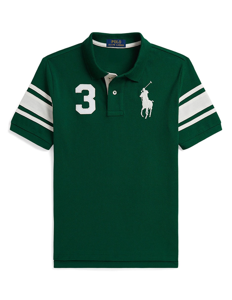 Playera tipo Polo de algodón para niño
