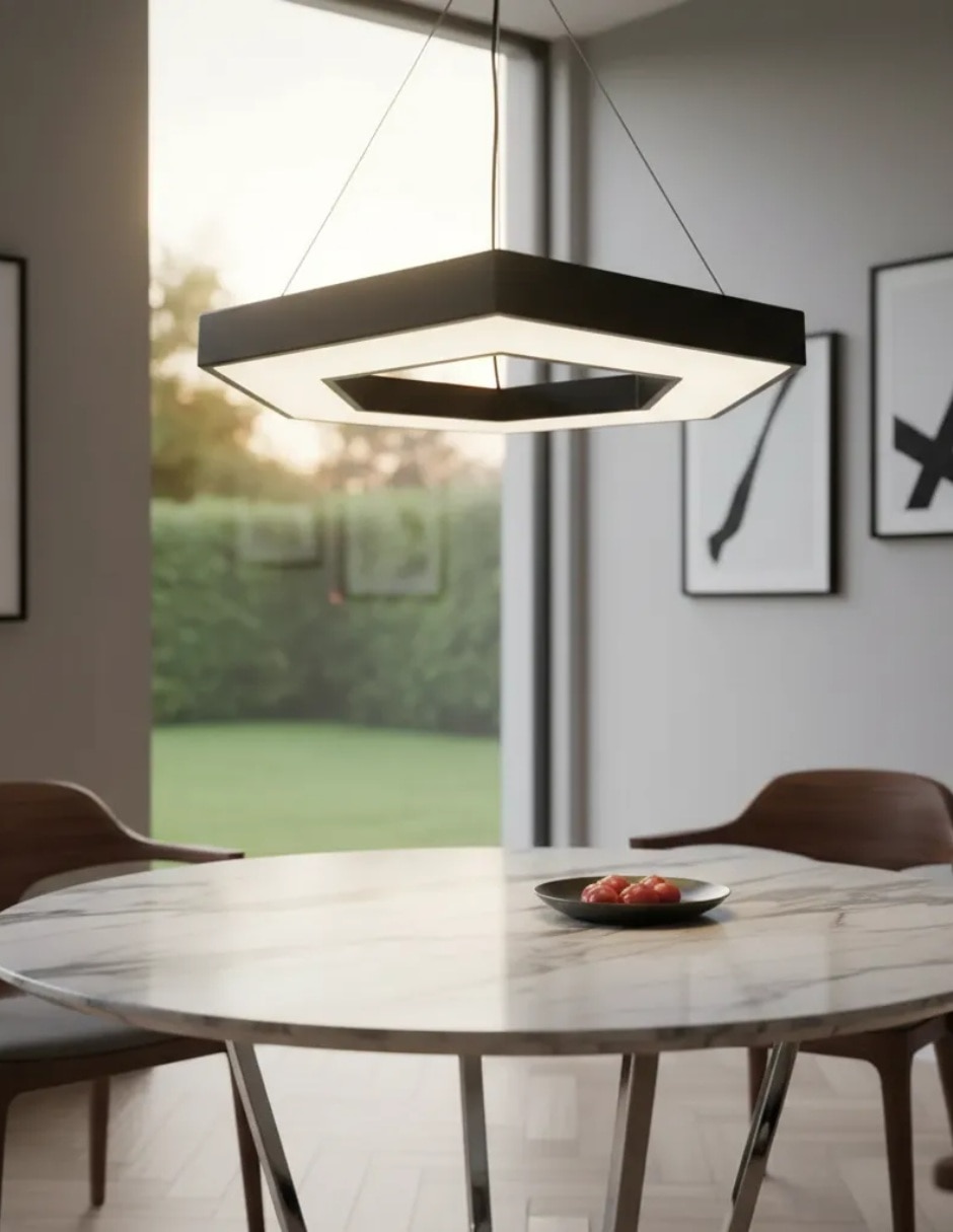 Lámpara colgante Cityluz led Hexagonal