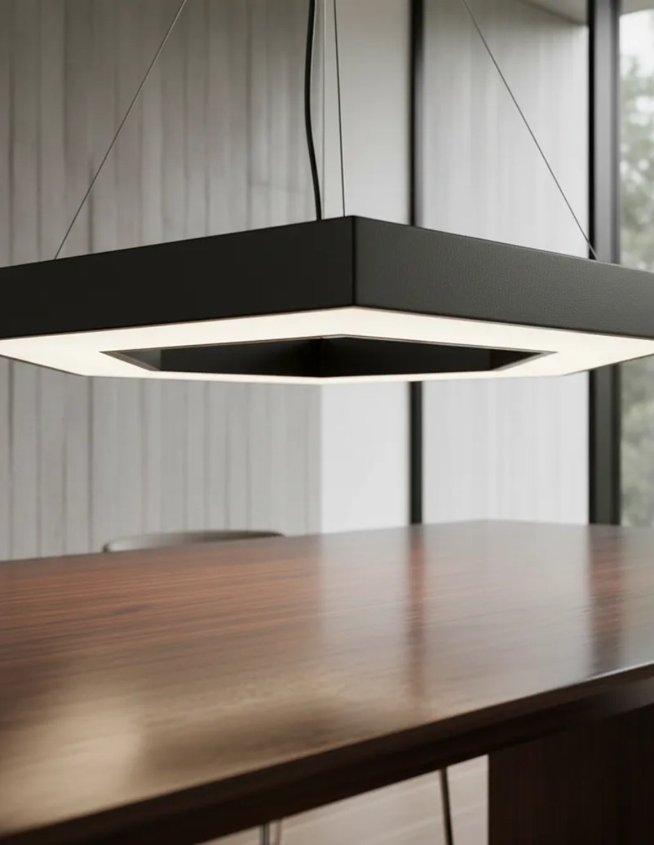 Lámpara colgante Cityluz led Hexagonal