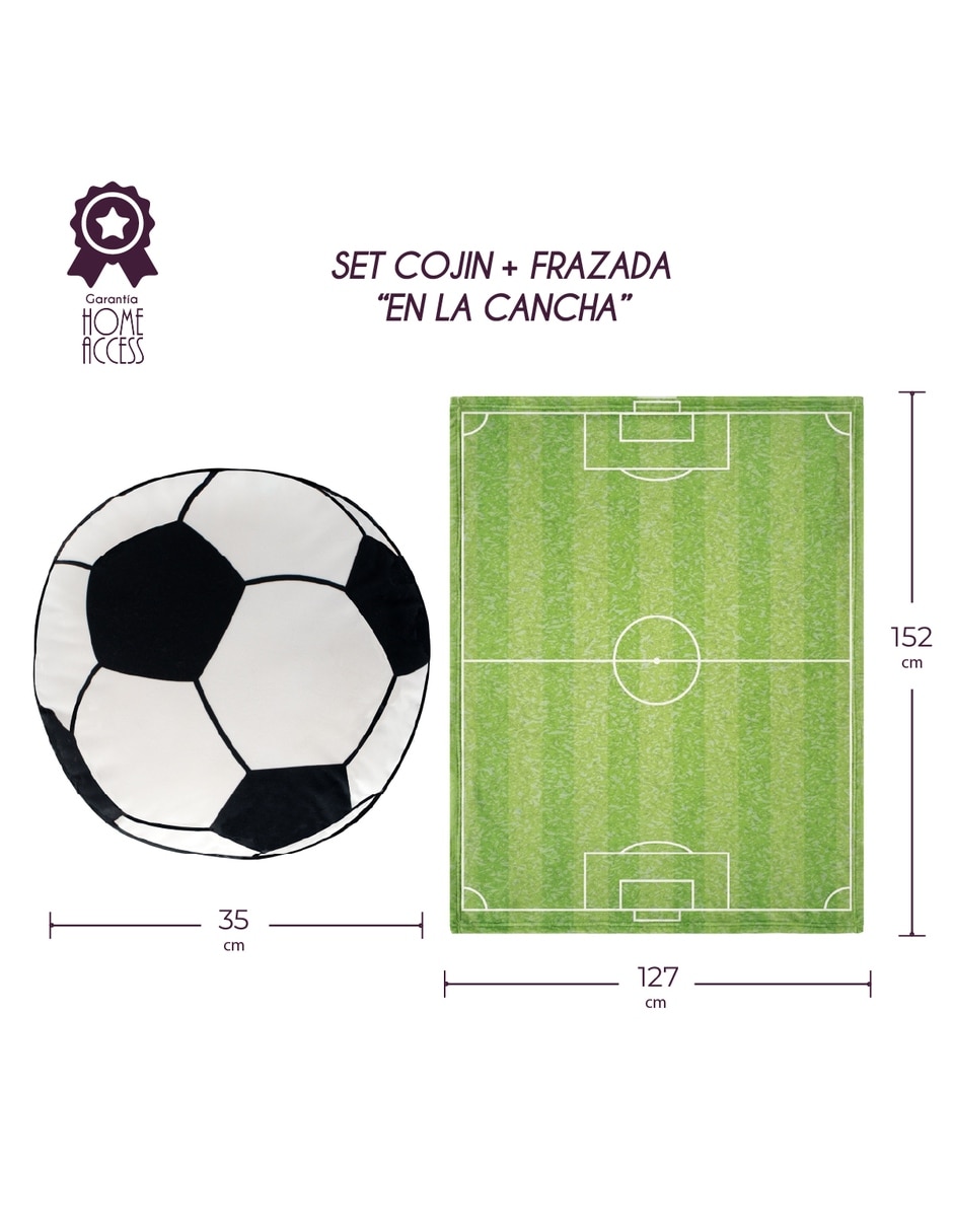 Set frazada clásica de tejido suave home access en la cancha fútbol unisex