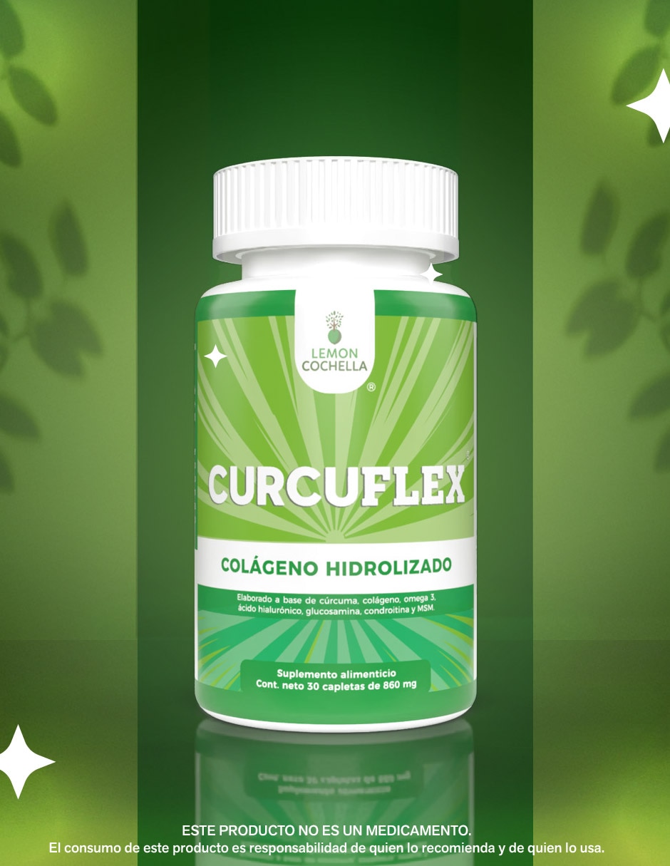 Kit de suplementos alimenticios curcuflex lemon cochella con turmeric cúrcuma colágeno hidrolizado omega 3 ácido hialurónico glucosamina condroitina msm (metilsulfonilmetano)
