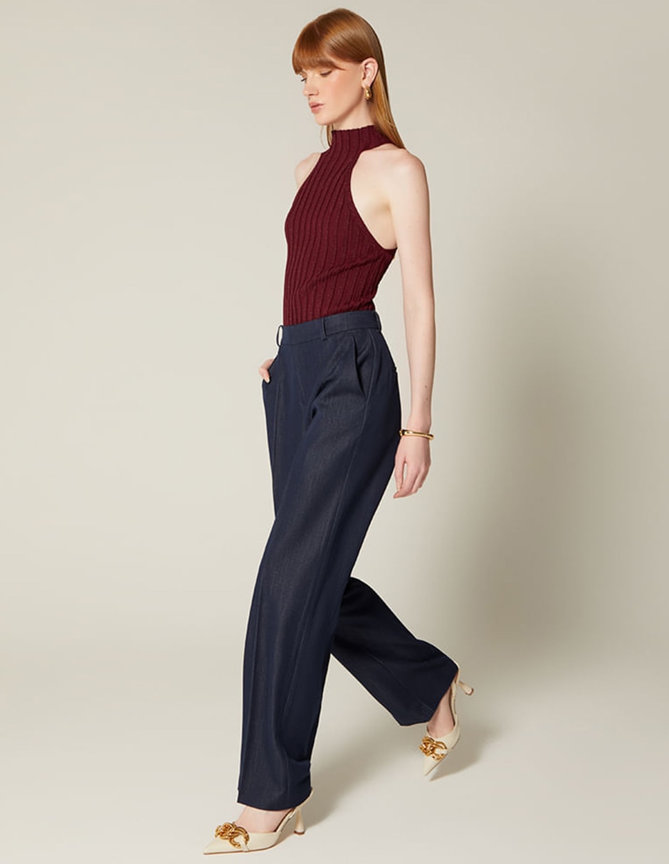 Pantalón chino studio f recto para mujer