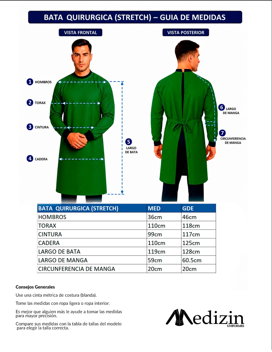 Set de bata médica estilo relajado para hombre 4
