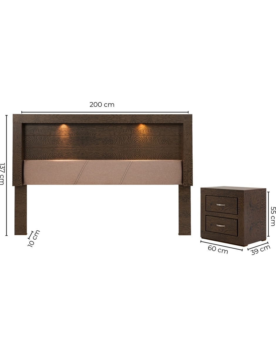 Set Cabacera Valentina de MDF 15