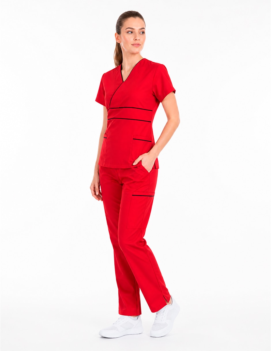 Pijama quirúrgica estilo relajado para mujer 2