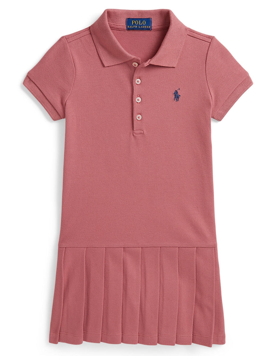 Vestido polo polo ralph lauren manga corta para niña