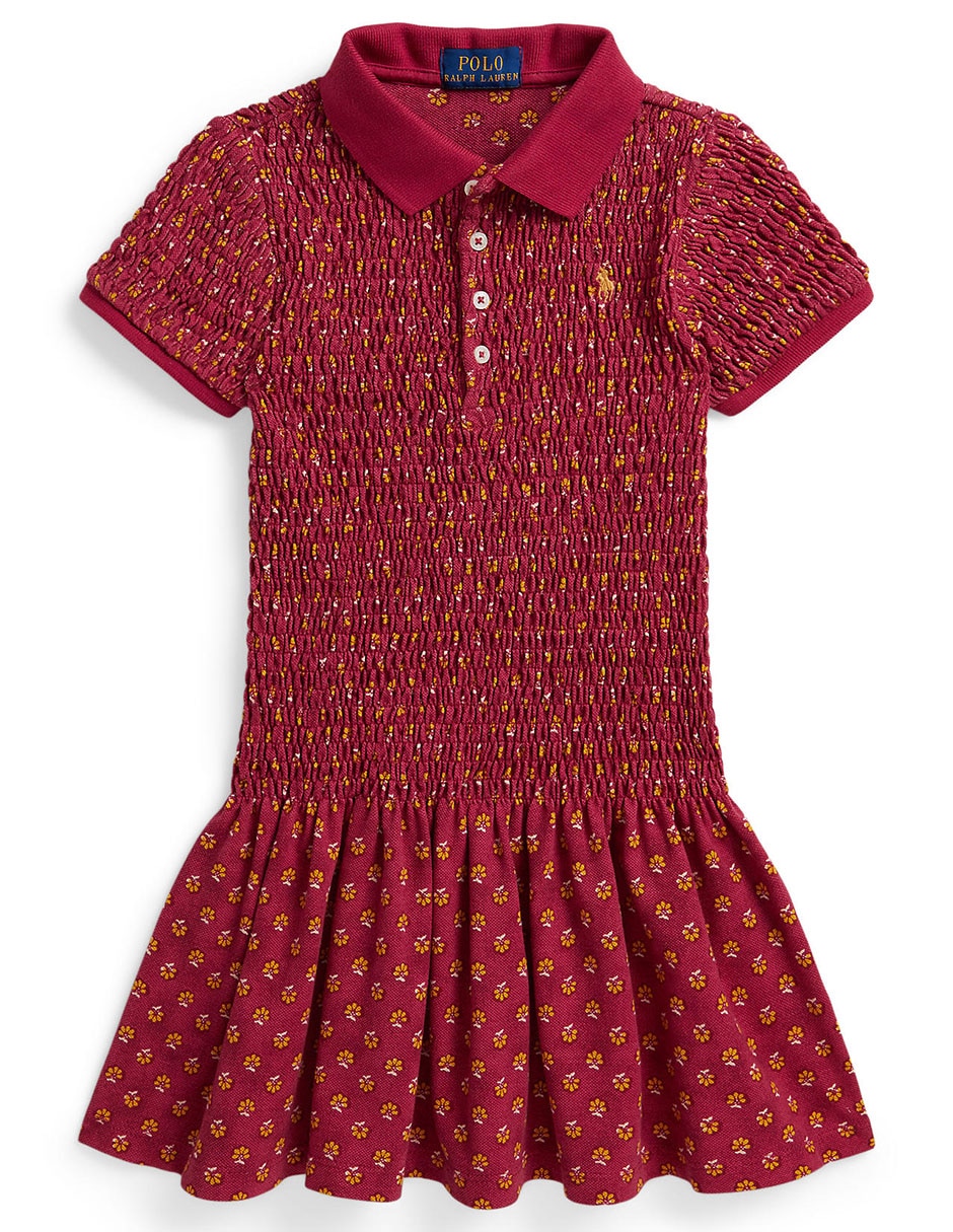 Vestido manga regular para niña
