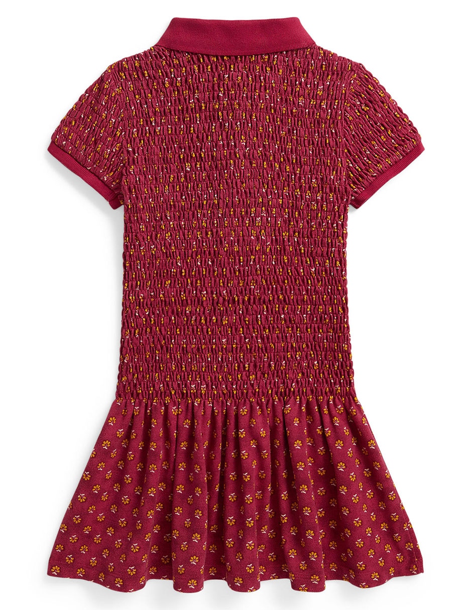 Vestido manga regular para niña