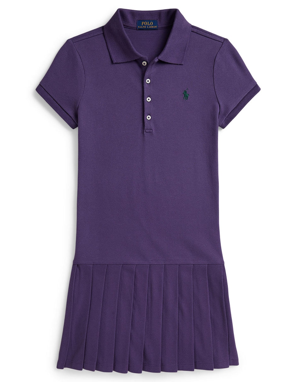 Vestido polo ralph lauren manga corta para niña