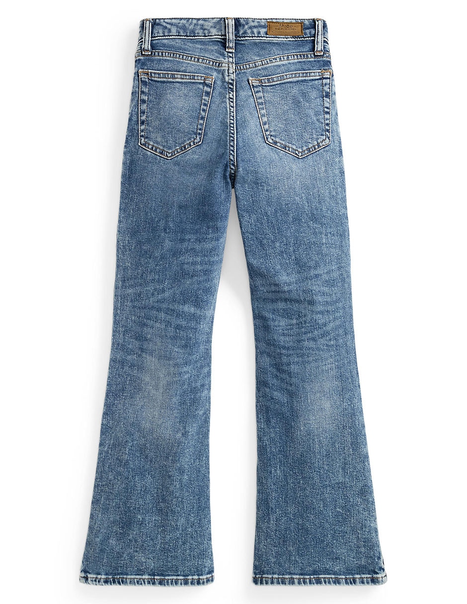 Jeans flare deslavado para niña 2