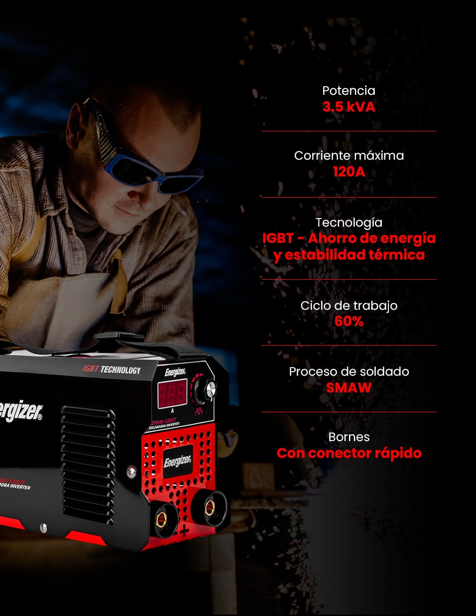 Soldadora Energizer Ezmini-120it 120 A