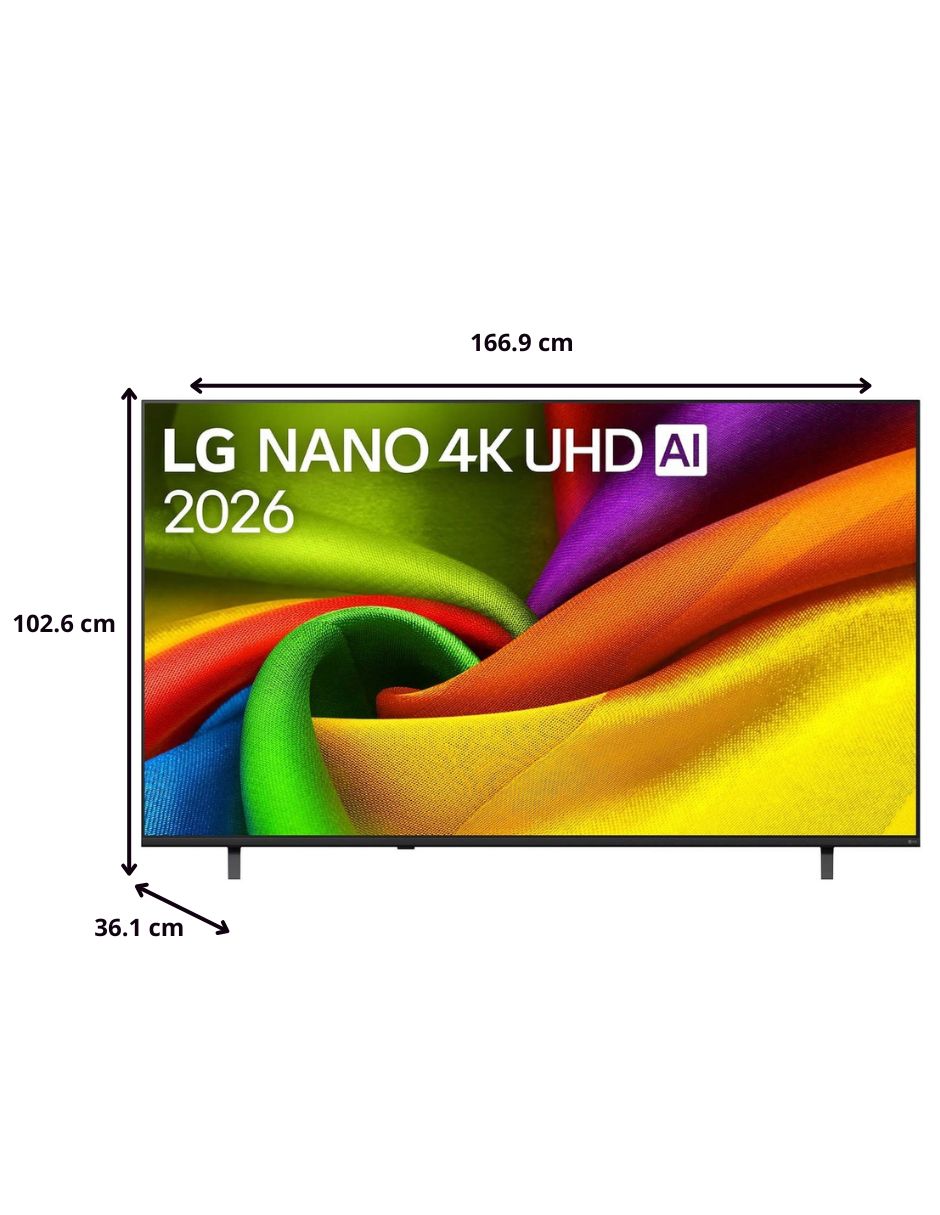 Pantalla Smart TV Lg NanoCell de 4K NANO AI NU855 con AI webOS