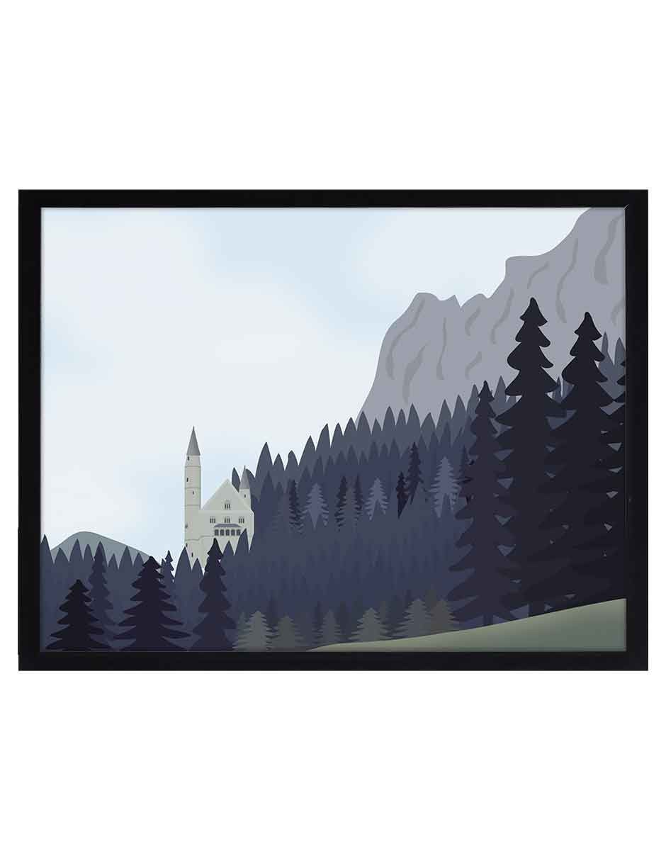 Cuadro decorativo Paisajes Ilustrados