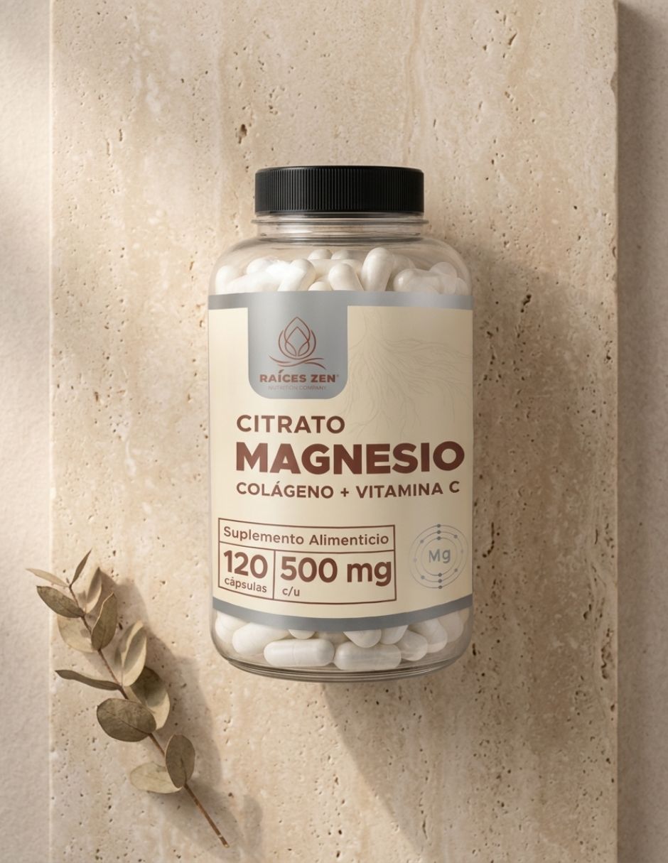 Citrato de magnesio + colageno Raíces Zen con citrato de magnesio