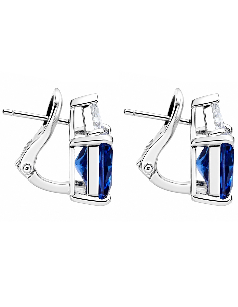 Broqueles Gladkova Joyería de plata p 925 con acabado brillante zafiro