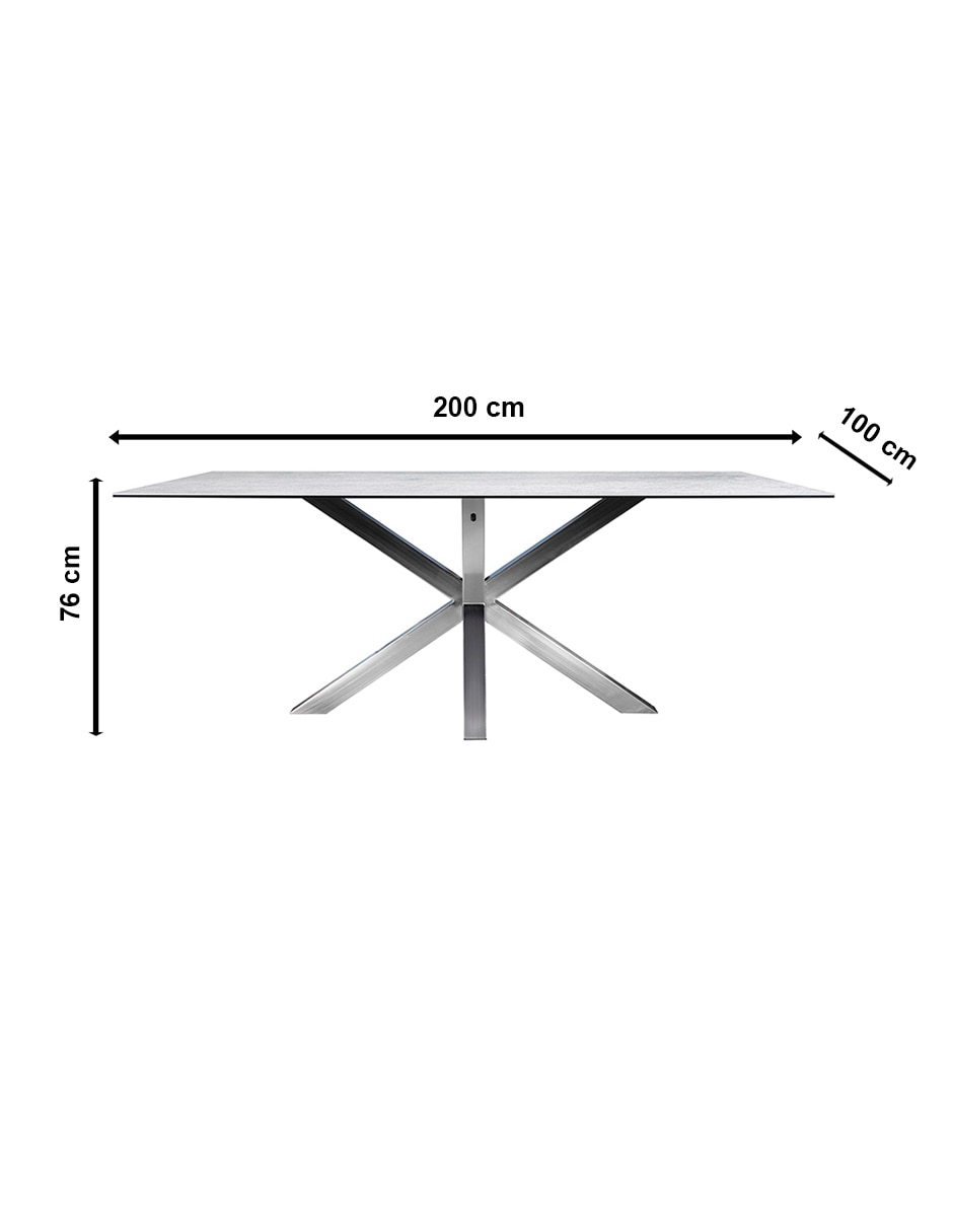 Mesa de comedor armable Tivoli Nickel Grey 6