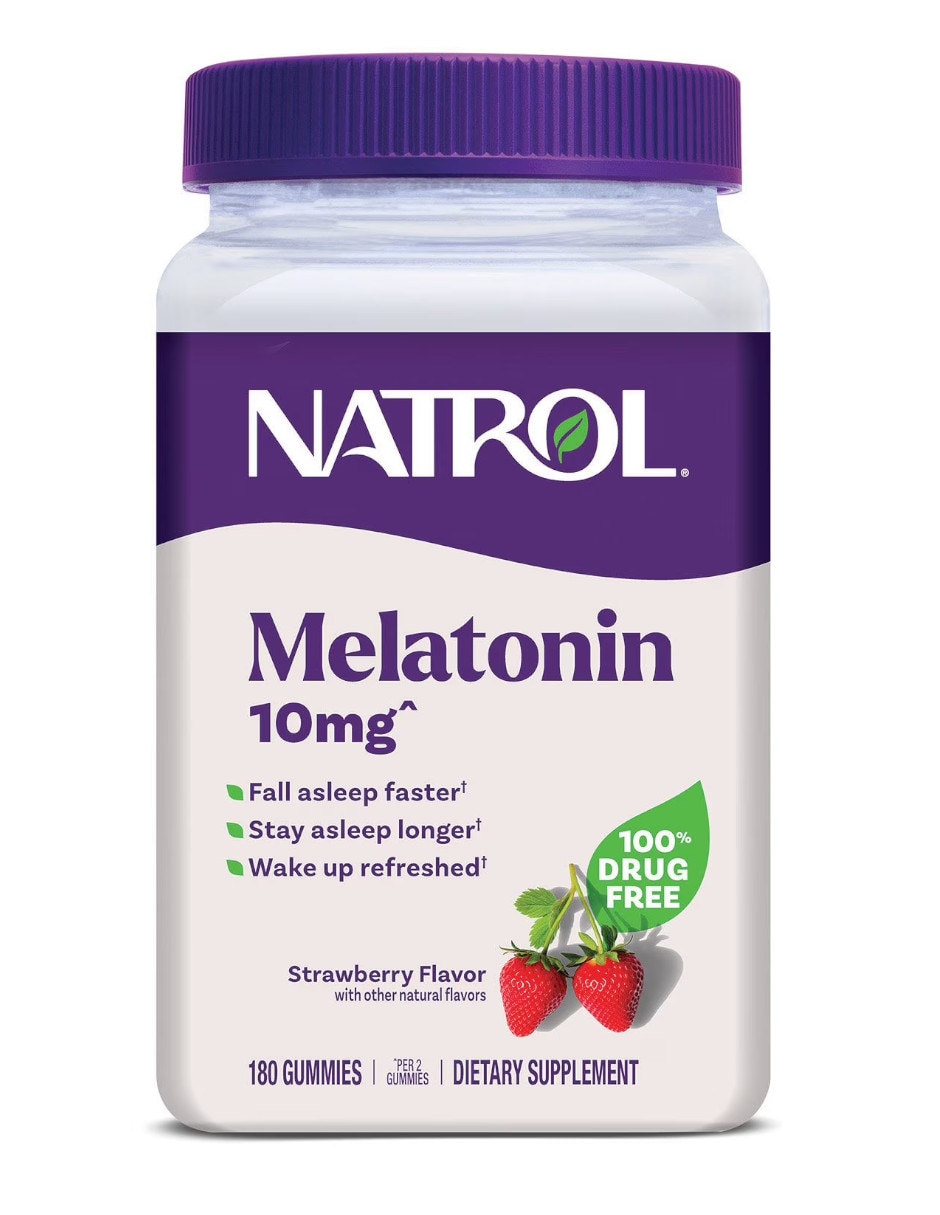 Gomitas con melatonina Natrol sabor fresa de 180 gomitas