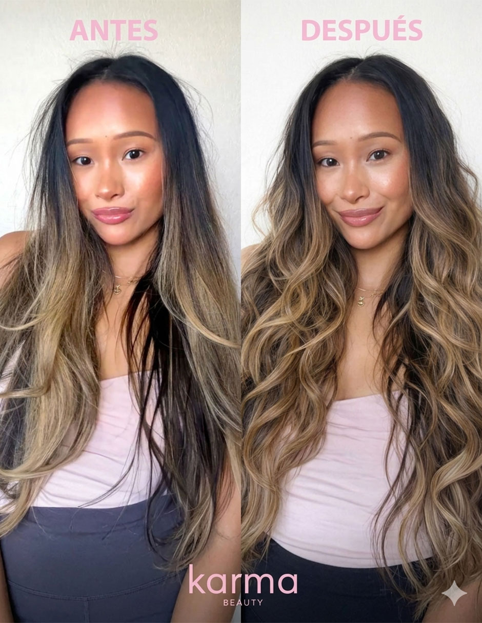 Plancha para cabello con aire Karma Beauty Beauty and The Breeze placas de titanio