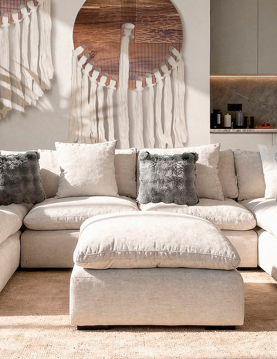 Love seat kiva sorrento grey de tela 6