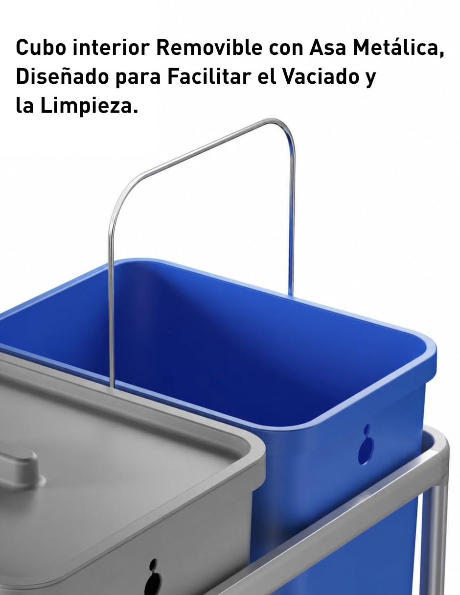 Bote de basura Eko extraible de plástico
