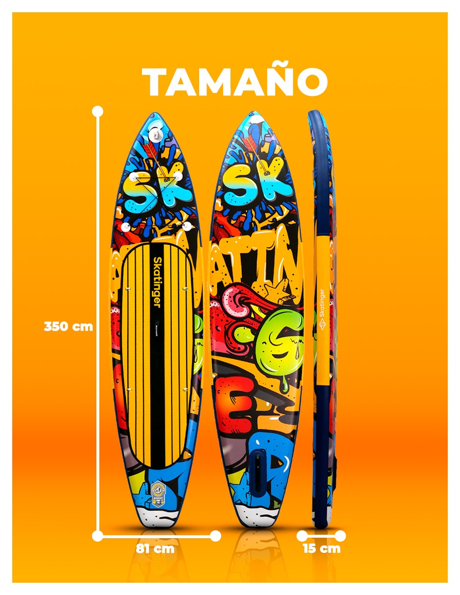 Paddle board Level Fitness surf paddle board inflable graffiti 11’6 con paddle
