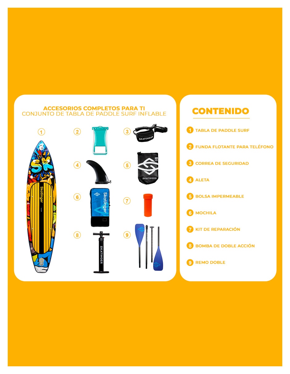 Paddle board Level Fitness surf paddle board inflable graffiti 11’6 con paddle