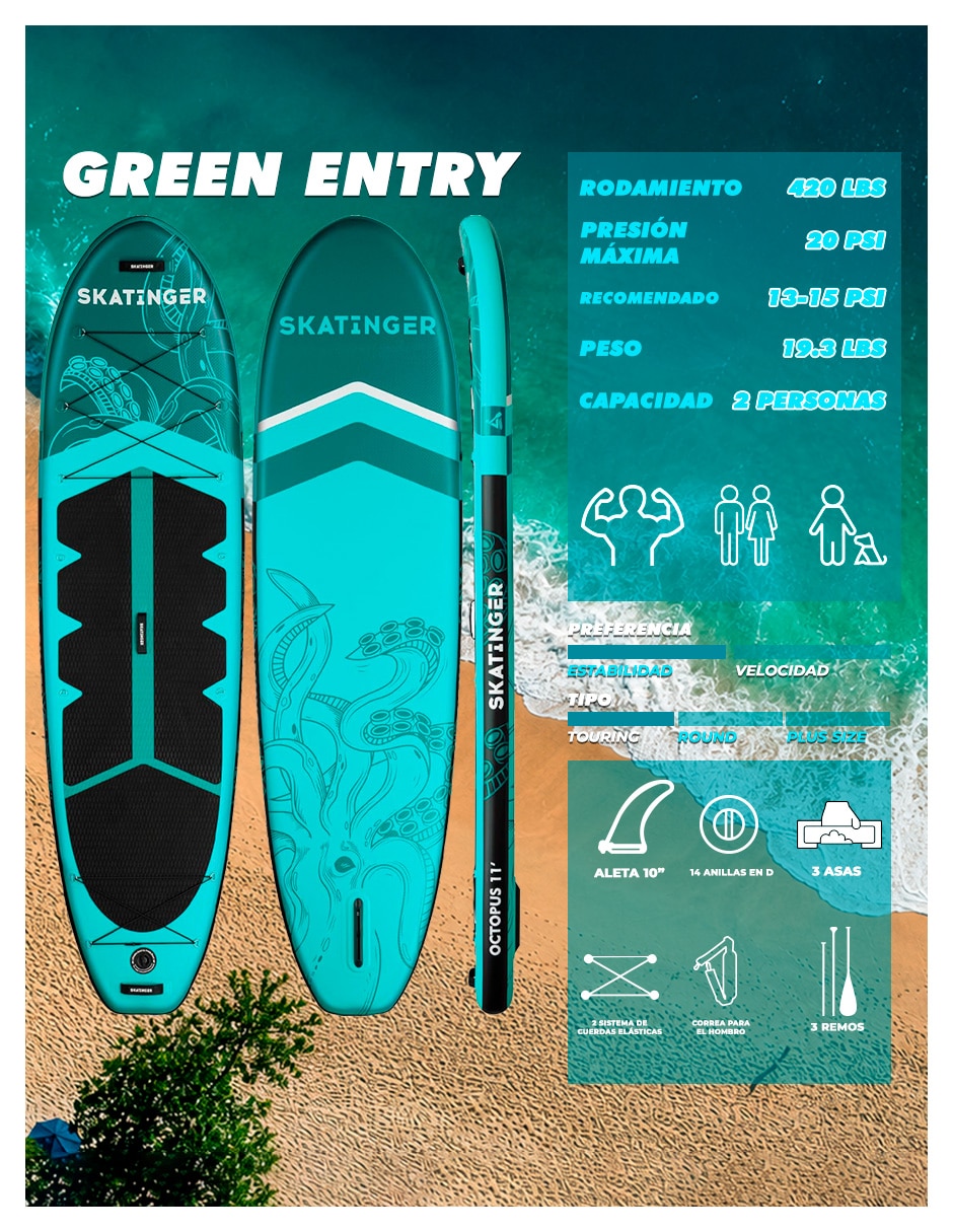 Paddle board Level Fitness surf Octupus
