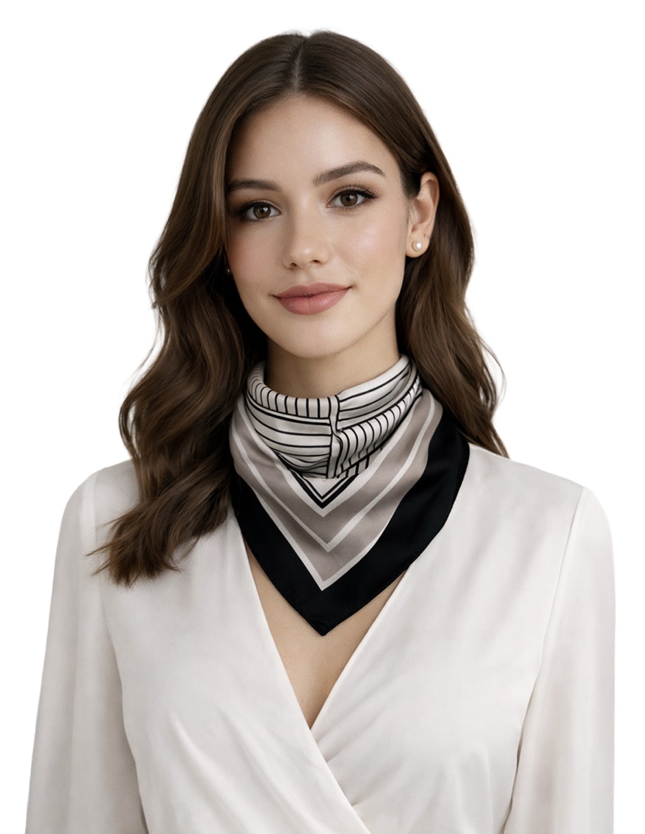 Mascada Twist Side con estampado a rayas para mujer