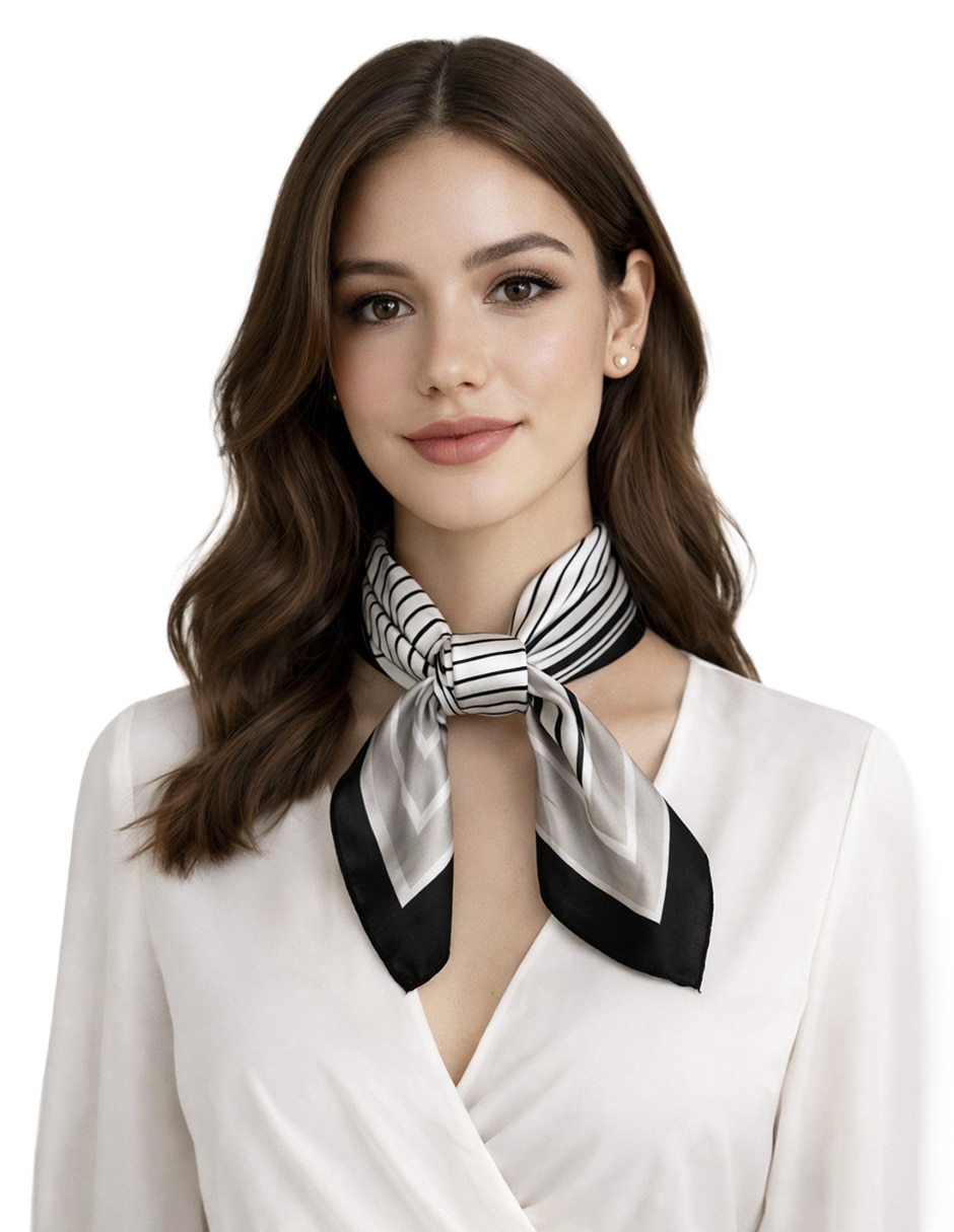 Mascada Twist Side con estampado a rayas para mujer