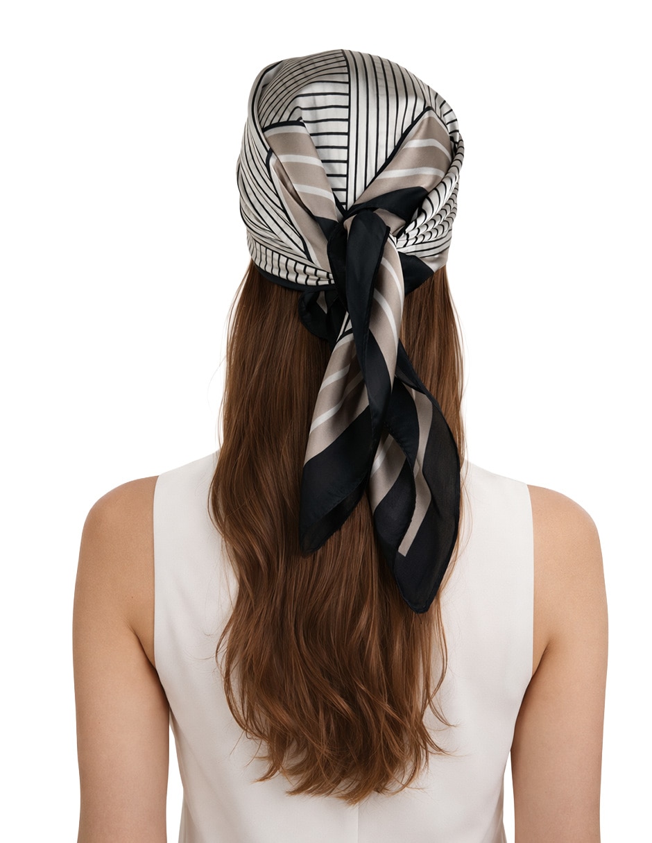 Mascada Twist Side con estampado a rayas para mujer