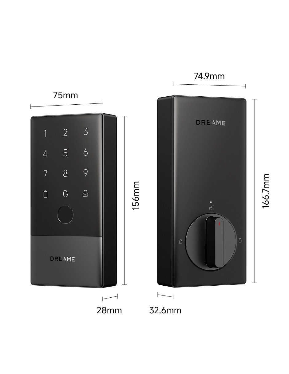 Cerradura para digital dreame safio lock turbo a10 de biométrica