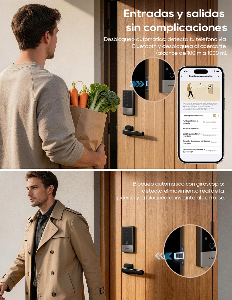 Cerradura para digital dreame safio lock turbo a10 de biométrica