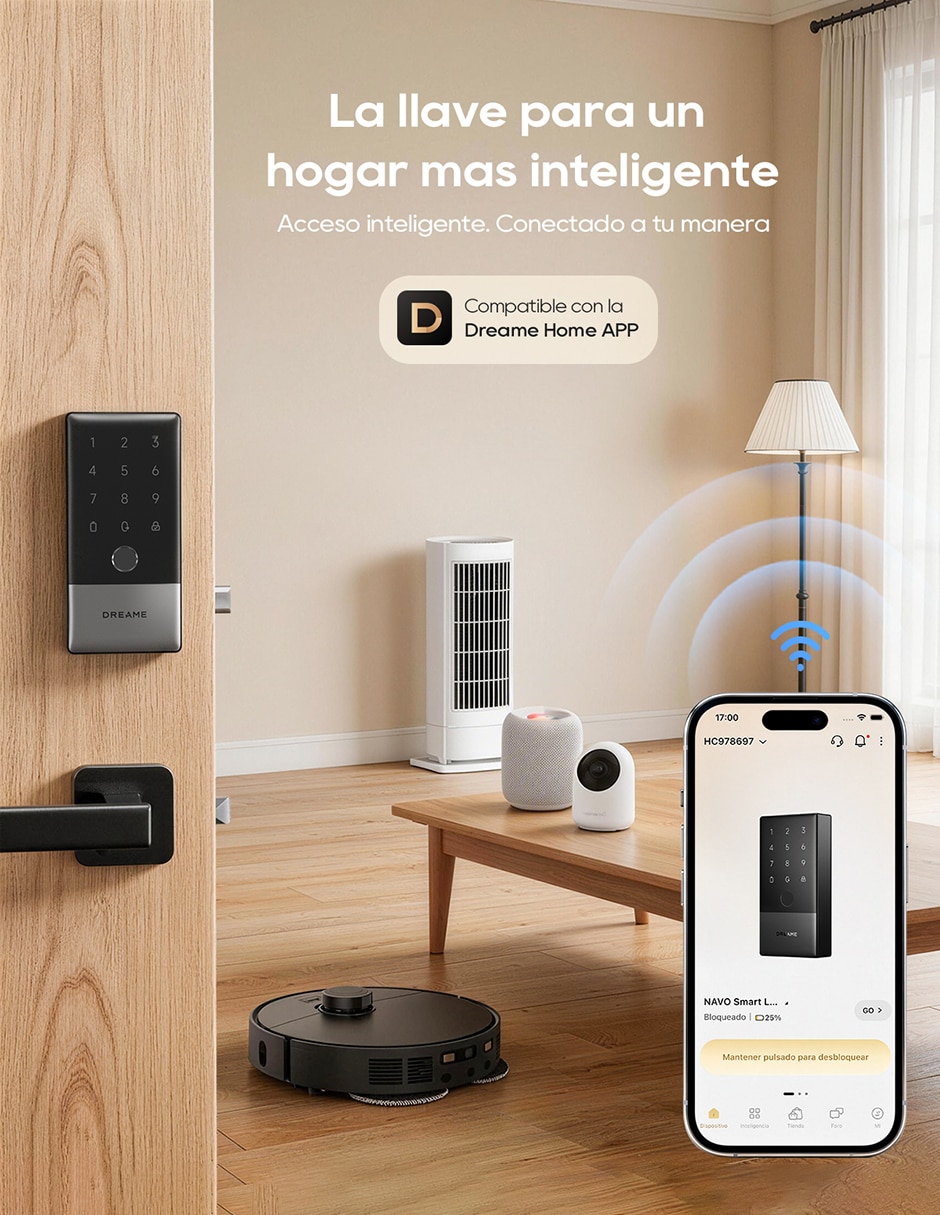 Cerradura para digital dreame safio lock turbo a10 de biométrica