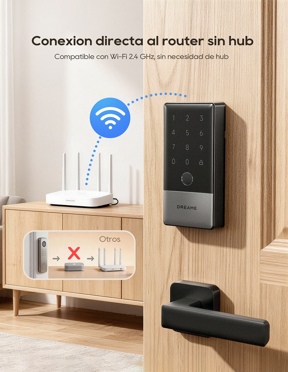 Cerradura para digital dreame safio lock turbo a10 de biométrica