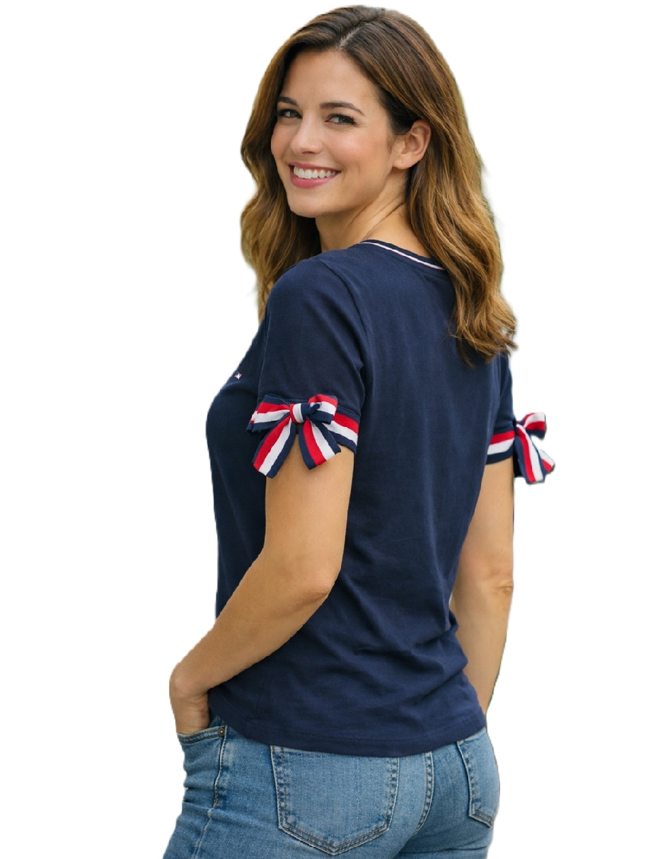 Playera manga corta j51h0027 syz cuello redondo para mujer 2