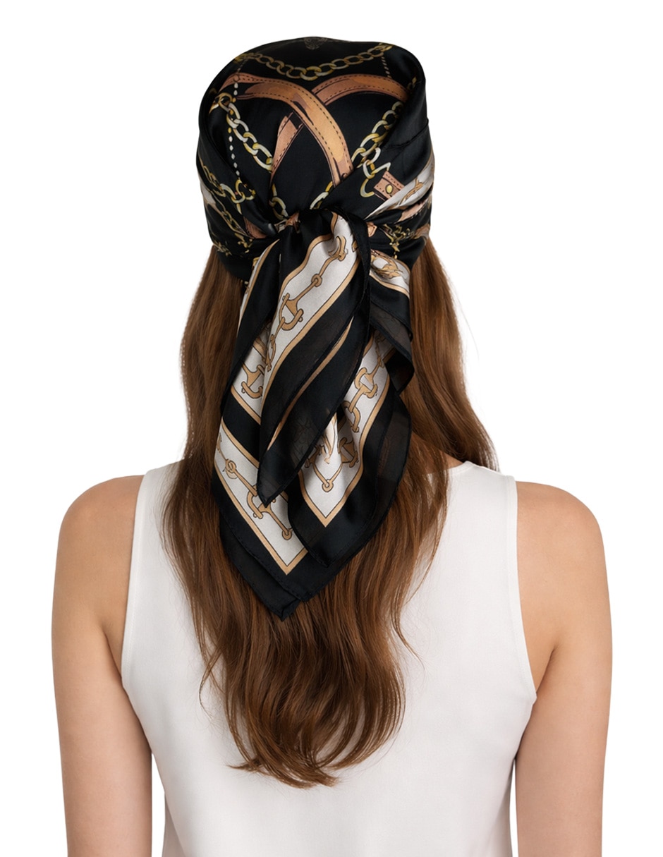 Mascada Twist Side con estampado abstracto para mujer