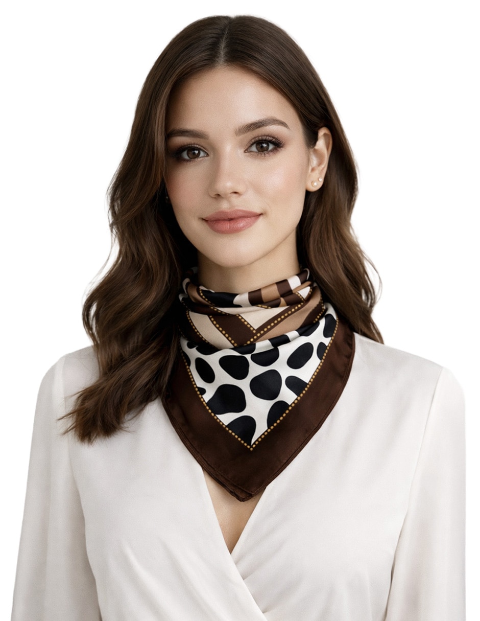 Mascada Twist Side con estampado animal print para mujer