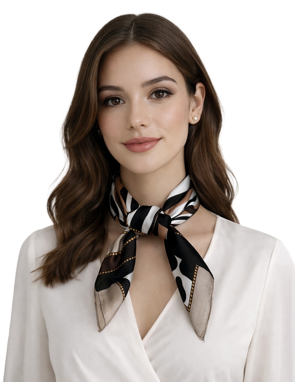 Mascada Twist Side con estampado animal print para mujer
