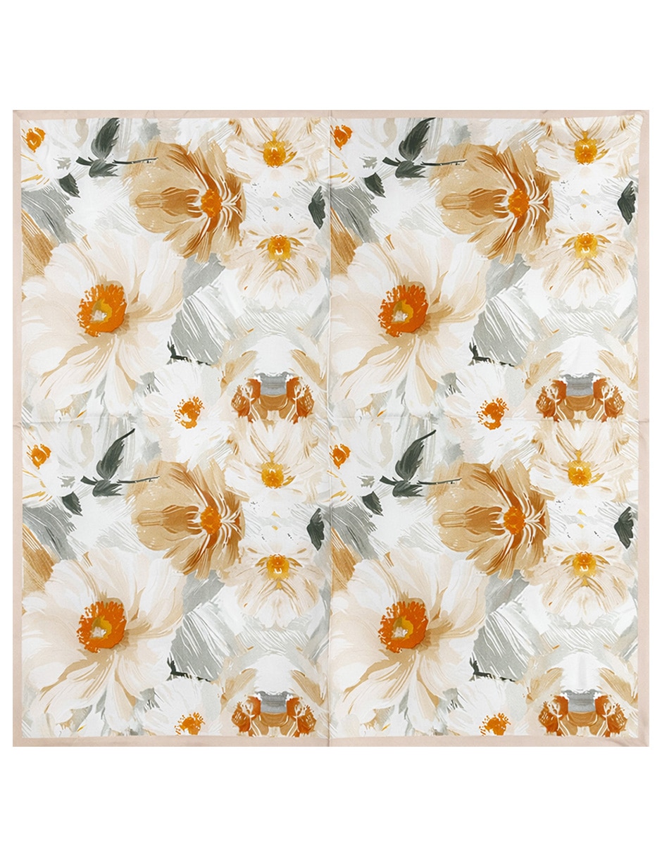 Mascada con estampado floral para mujer