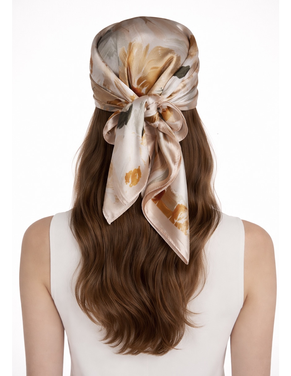 Mascada Twist Side con estampado floral para mujer