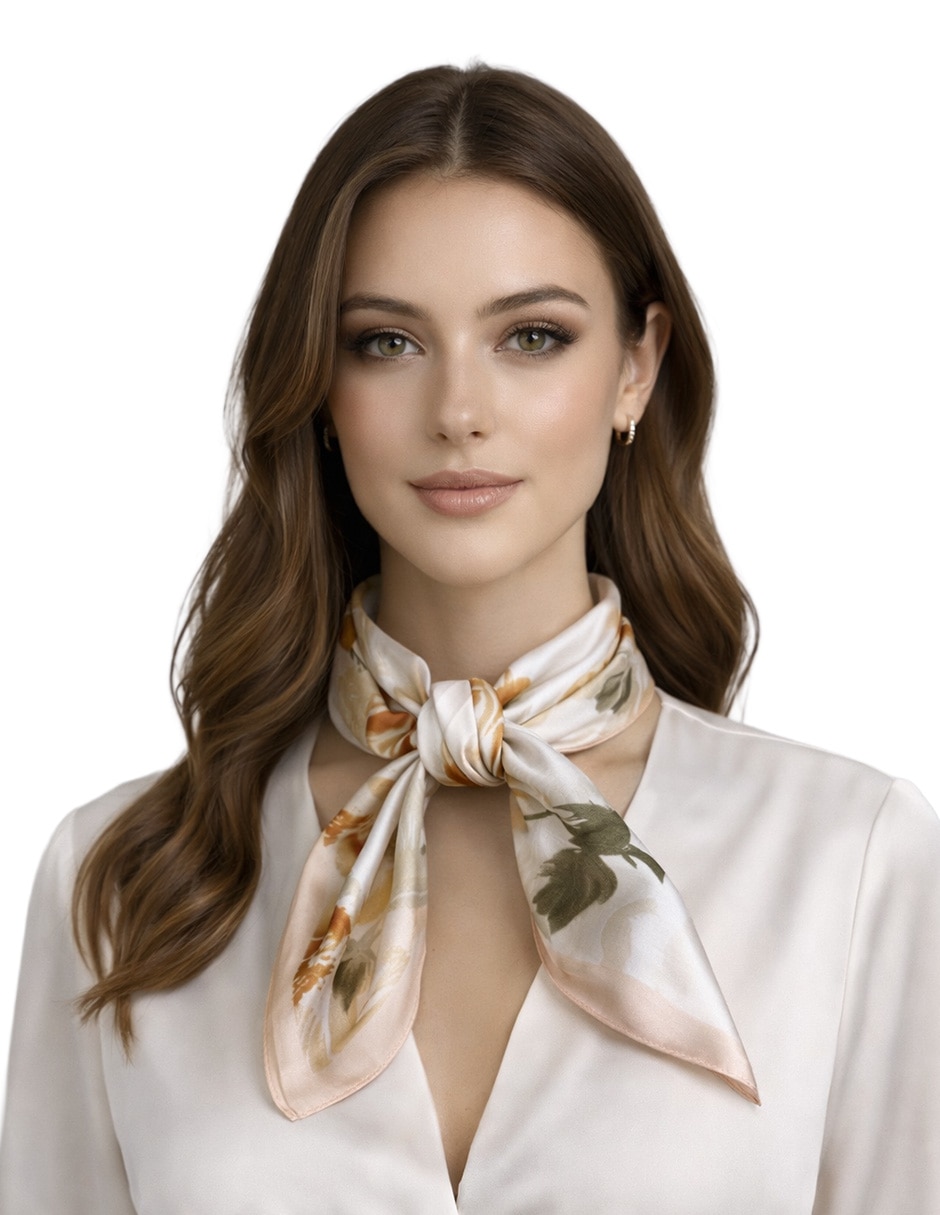 Mascada Twist Side con estampado floral para mujer
