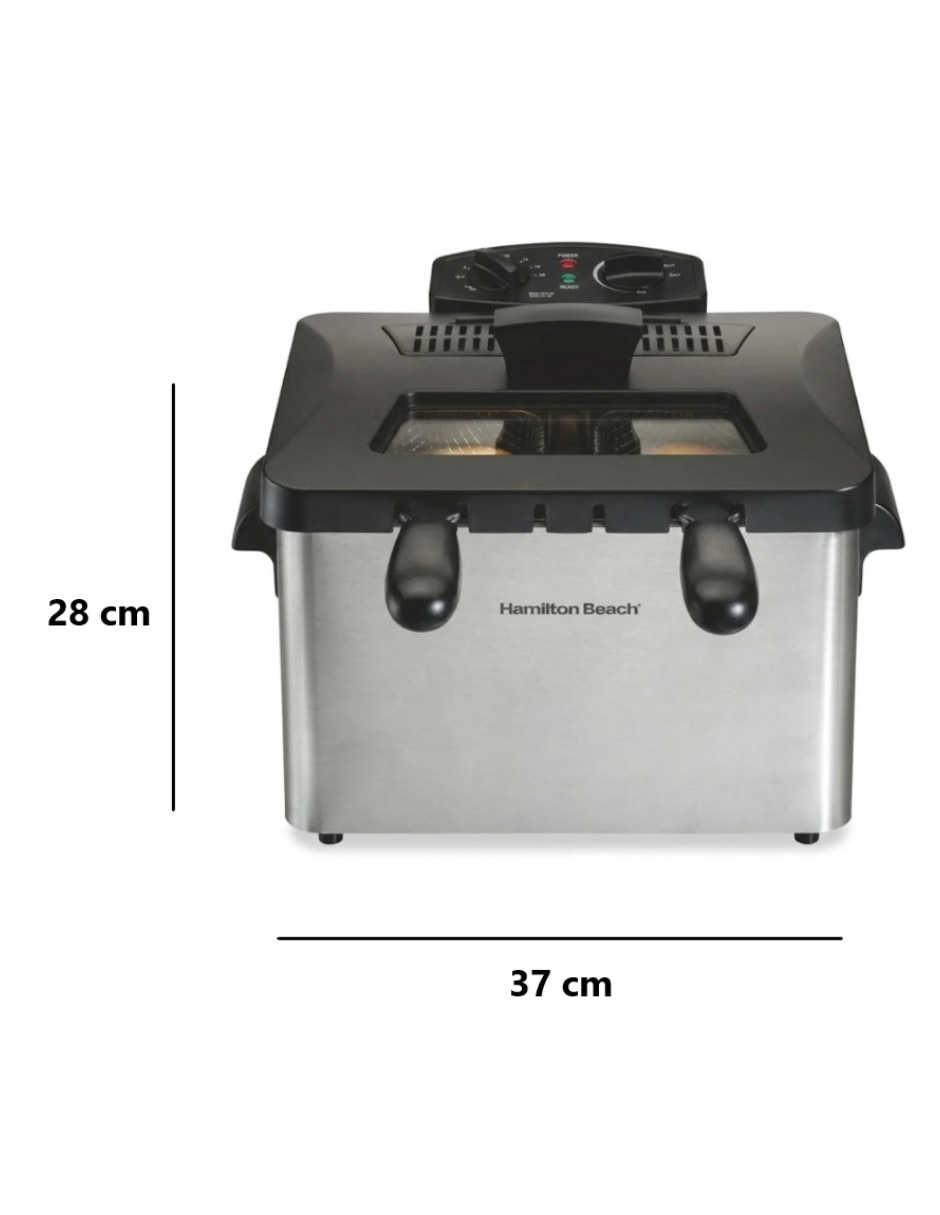 Freidora de aceite con compartimento único hamilton beach 4.5 l 35034g