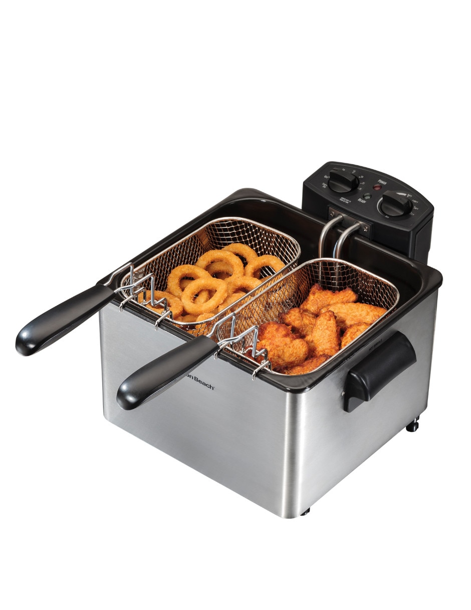 Freidora de aceite con compartimento único hamilton beach 4.5 l 35034g