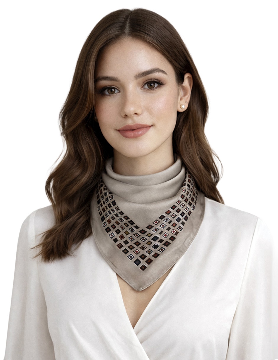 Mascada Twist Side con estampado abstracto para mujer