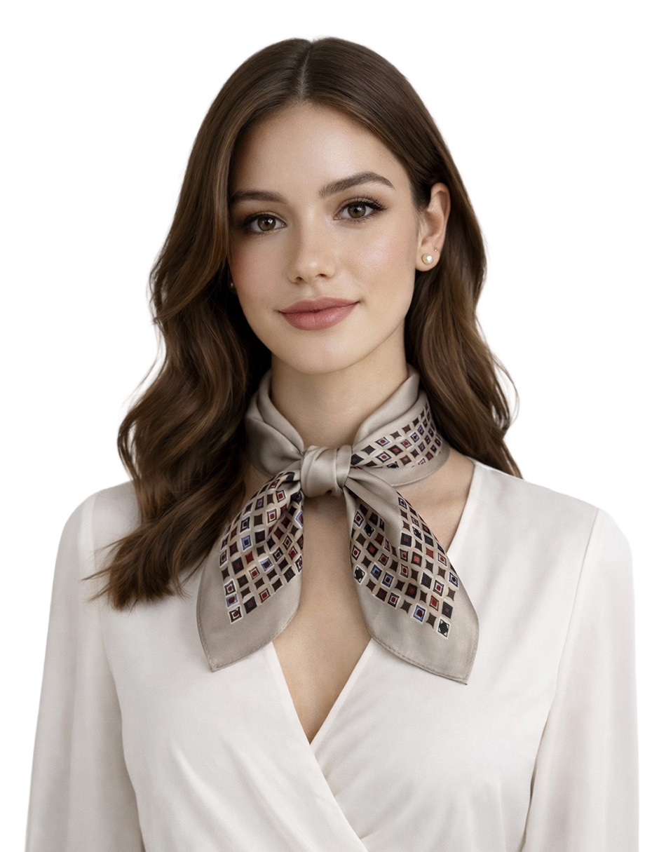Mascada Twist Side con estampado abstracto para mujer