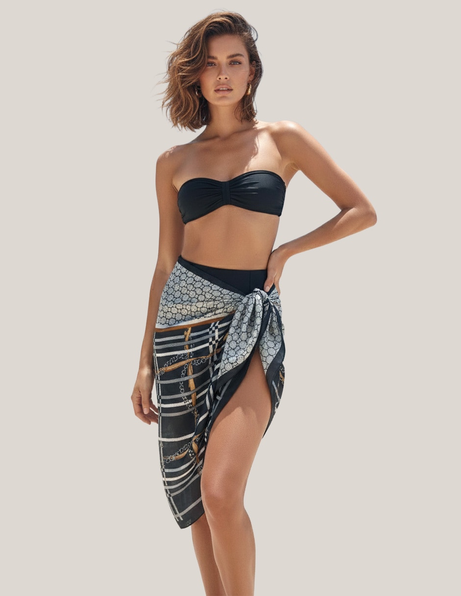 Pashmina Twist Side con estampado Escocés para mujer